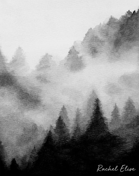 Foggy Forest - Art Print