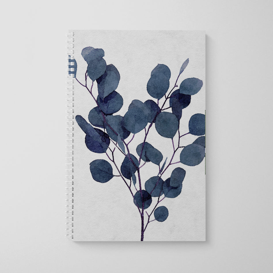 Spiral Notebook - Eucalyptus Leaf Blue