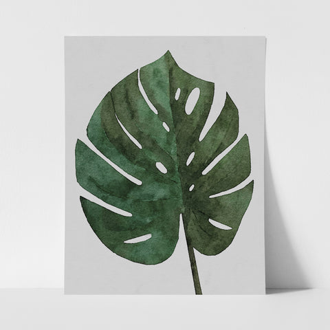 Monstera Leaf Green - Art Print