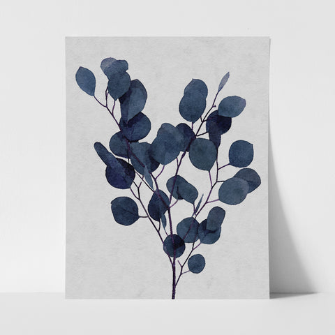 Eucalyptus Leaf Stem Blue - Art Print