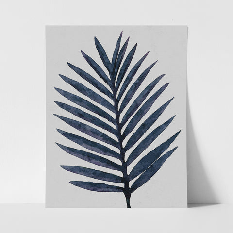 Palm Leaf Blue - Art Print