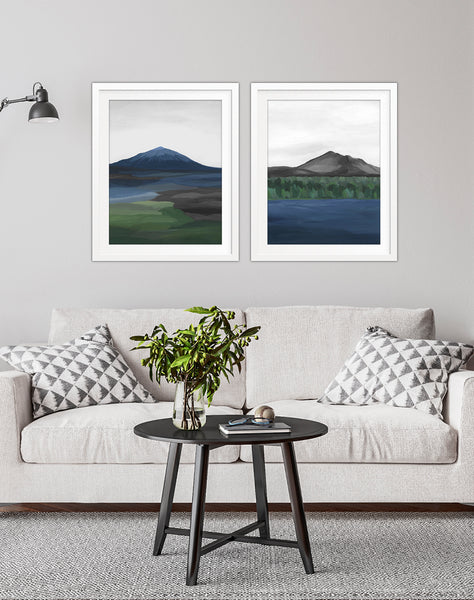 Bachelor & Broken Top - Art Prints Set of Two