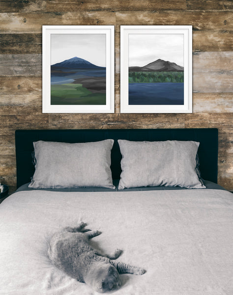 Bachelor & Broken Top - Art Prints Set of Two