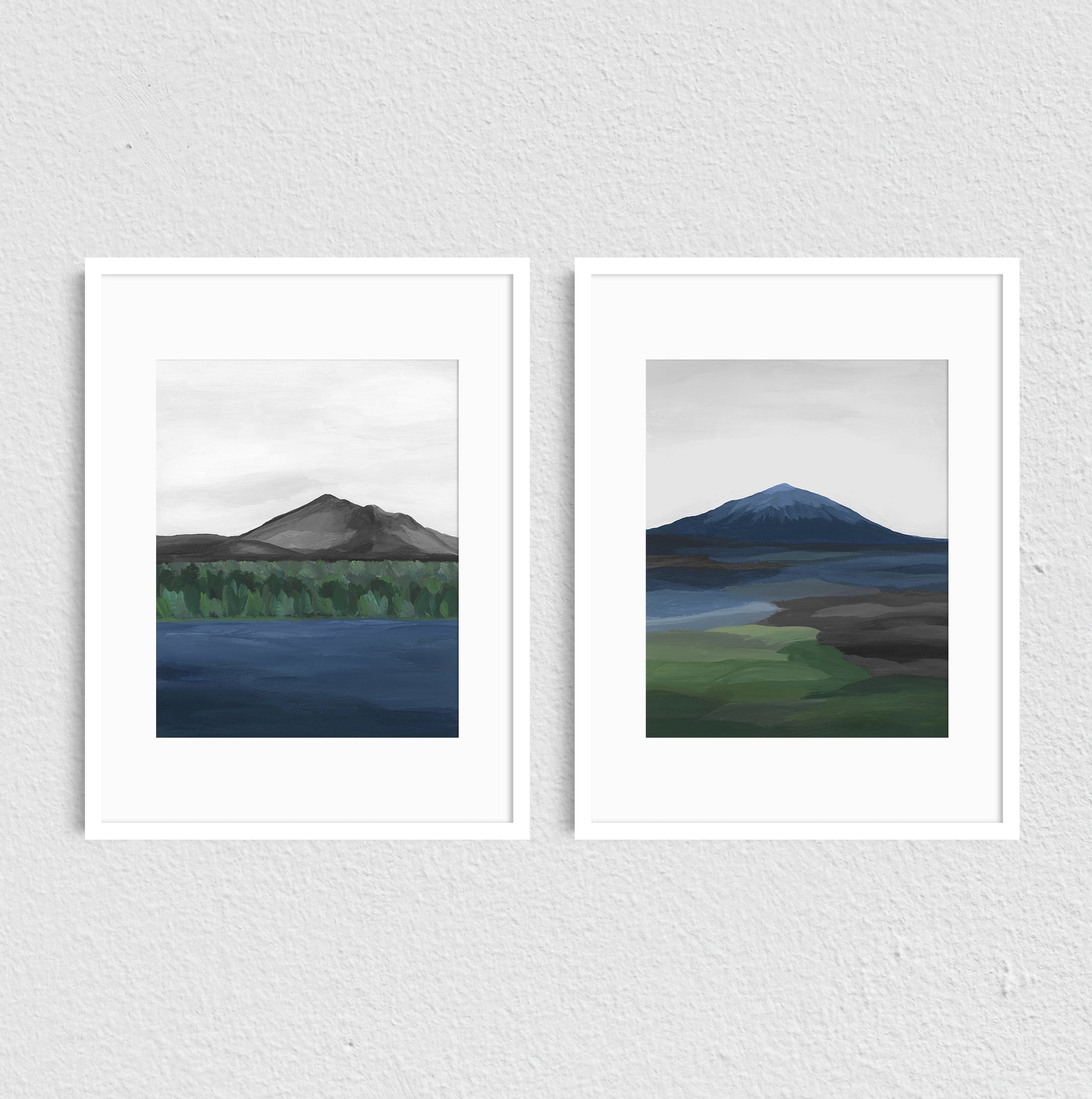 Bachelor & Broken Top - Art Prints Set of Two