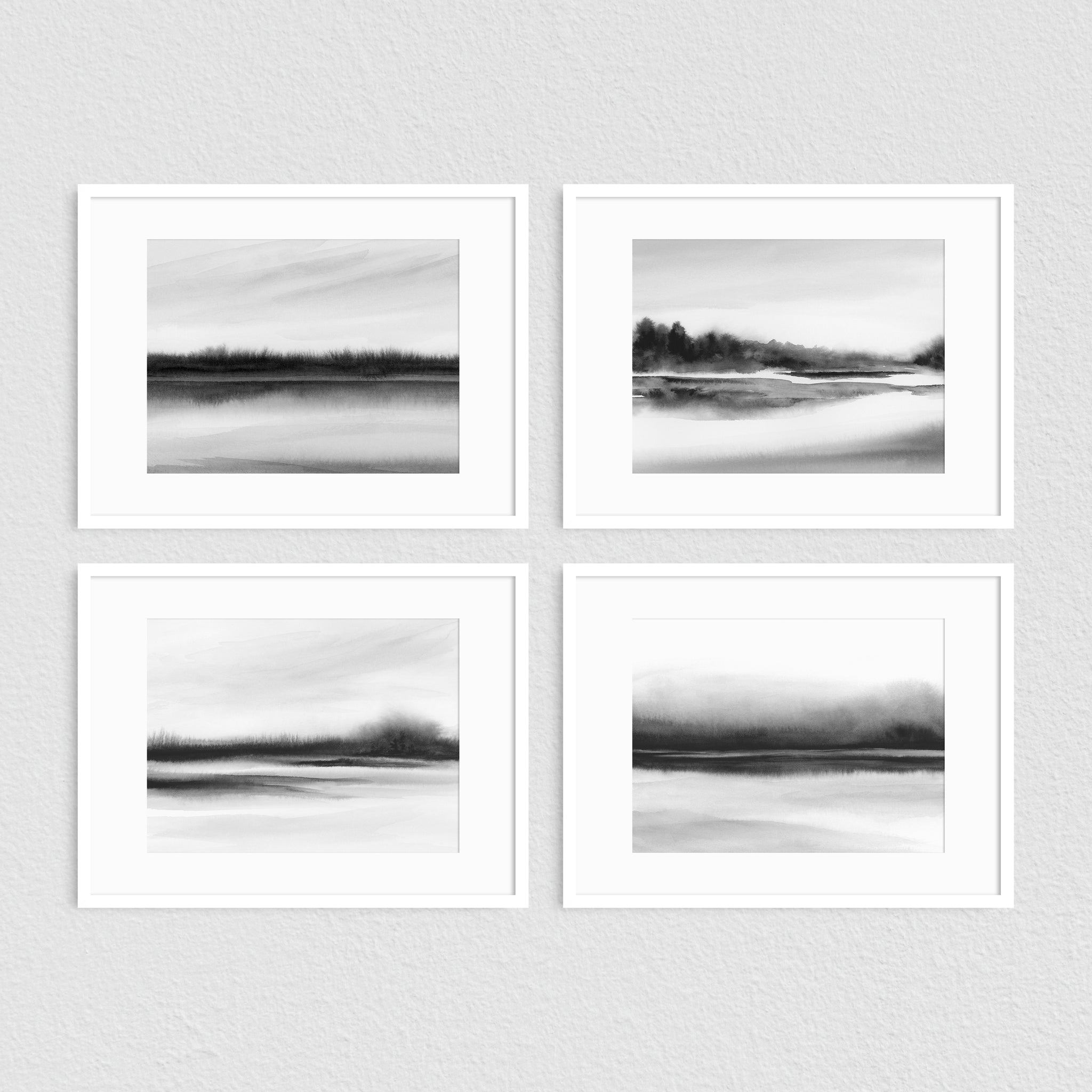 River Reflection - Art Prints Set of Four