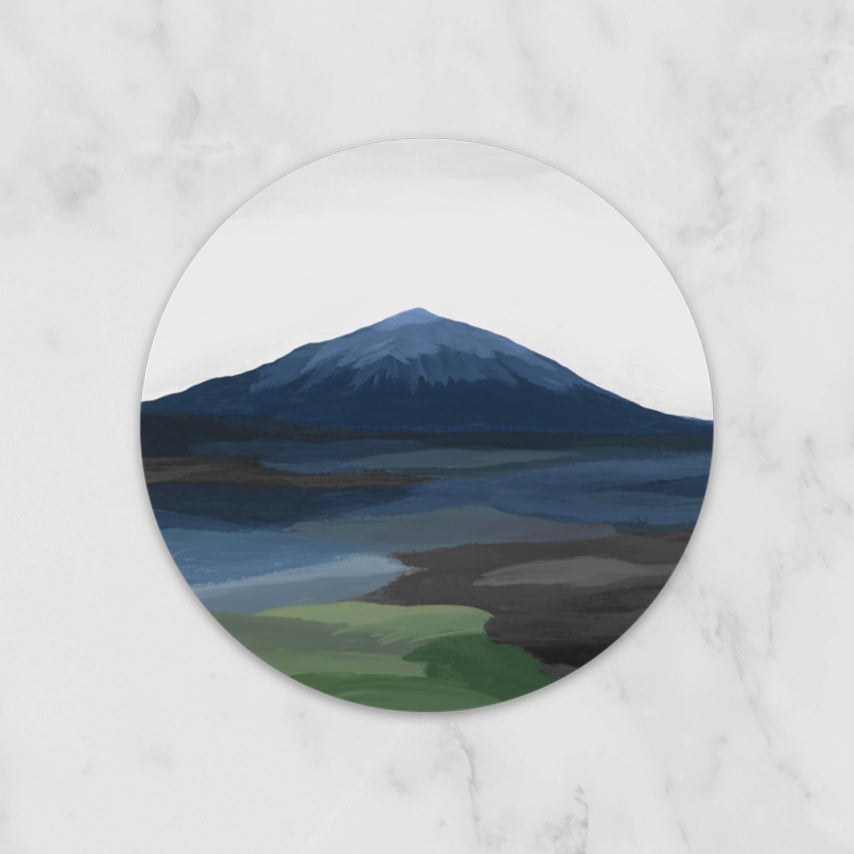 Bend Mt Bachelor - Circle Sticker